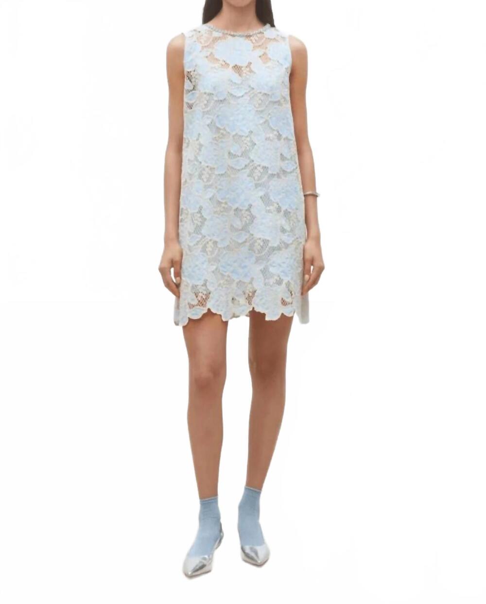 NEW SUNCOO cerise mini dress in sky blue